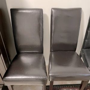 Leather chair set